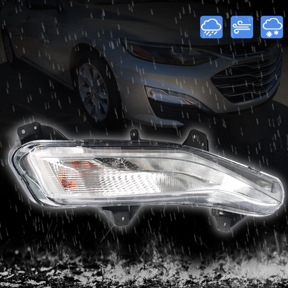 labwork Right Side Fog Lights Assembly Replacement for 2019 2020 2021 2022 Chevy Malibu Daytime Running Light Turn Signal Lights Passenger Side