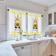 thumbnail image 5 of Summer Cute Bee Gnome Kitchen Curtains, Sunflower Flower Honey Short Window Curtains Set of 2, Window Treatment Tier Curtains for Kitchen Over Sink Bathroom Dining Room Decor (26x36 Inch), 5 of 6