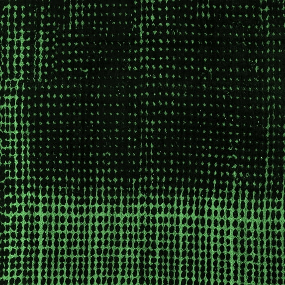 Ahgly Company Indoor Square Abstract Emerald Green Modern Area Rugs, 7' Square