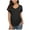Black, variant on Aayomet Women's V Neck Summer Tops Twist Puff Sleeve Short Sleeve T Shirts Dressy Casual Comfy Soft Tunics Loose Fit,Black L