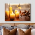 thumbnail image 3 of wall26 Canvas Print Wall Art Bokeh Effect Relaxing Meditation Candles Autumn Leaf Nature Wilderness Photography Realism Rustic Landscape Colorful Multicolor for Living Room, Bedroom, Office - 16&quot, 3 of 5