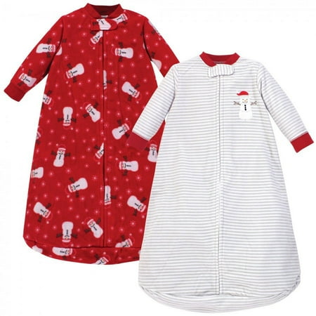 UPC: 0660168566680 | Hudson Baby Infant Long-Sleeve Fleece Sleeping Bag Santa Snowman 0-9 Months