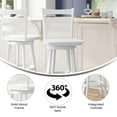 thumbnail image 3 of Flash Furniture Liesel Classic Solid Wood Ladder Back Barstool Antique White Wash (ESUN31WS29WH), 3 of 9