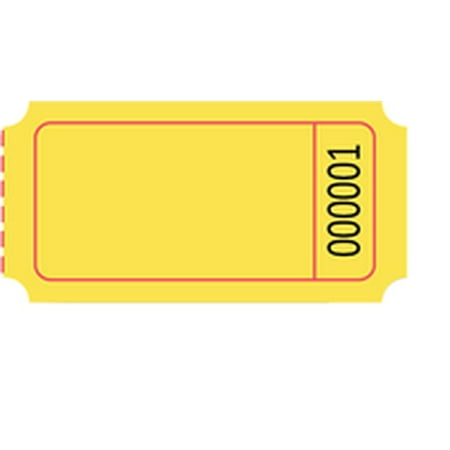 Mavericks Tickets - School Specialty Single Roll Blank Tickets, 1 x 2 Inches, Yellow, Pack of 2000