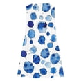 thumbnail image 6 of Viikei Womens Dresses,Summer Dresses for Women 2025,Women Casual Loose Summer Print Pleated Sleeveeless V-Neck Dress with Pocket Light Blue M, 6 of 7