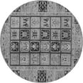 thumbnail image 1 of Ahgly Company Indoor Round Abstract Gray Modern Area Rugs, 4' Round, 1 of 4