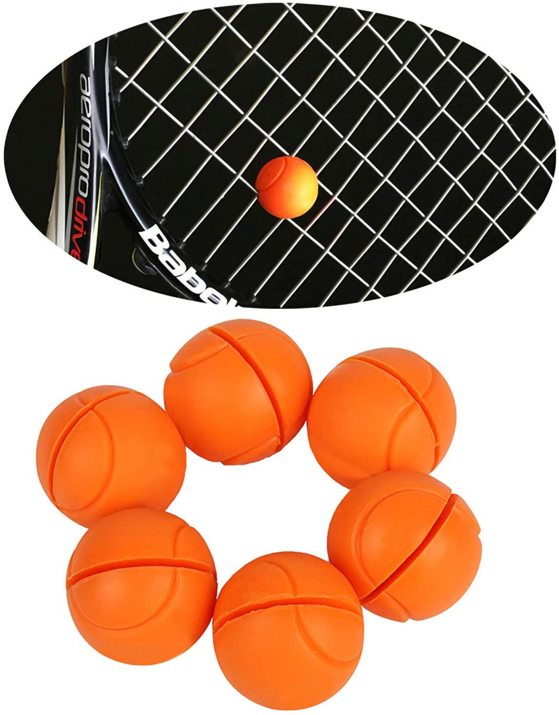 6pcs Silicone Tennis Racket String Shock Damping Vibration Dampener Absorber 