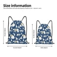 thumbnail image 2 of Xecao cute winter bear Pattern Sports Drawstring Backpack - String Swim Gym Bag with Wet Proof Pocket for Women&Men-Small, 2 of 6