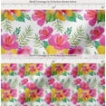 thumbnail image 2 of Soimoi White Cotton Cambric Fabric Flower Floral Print Fabric by the Yard 58 Inch Wide, 2 of 7