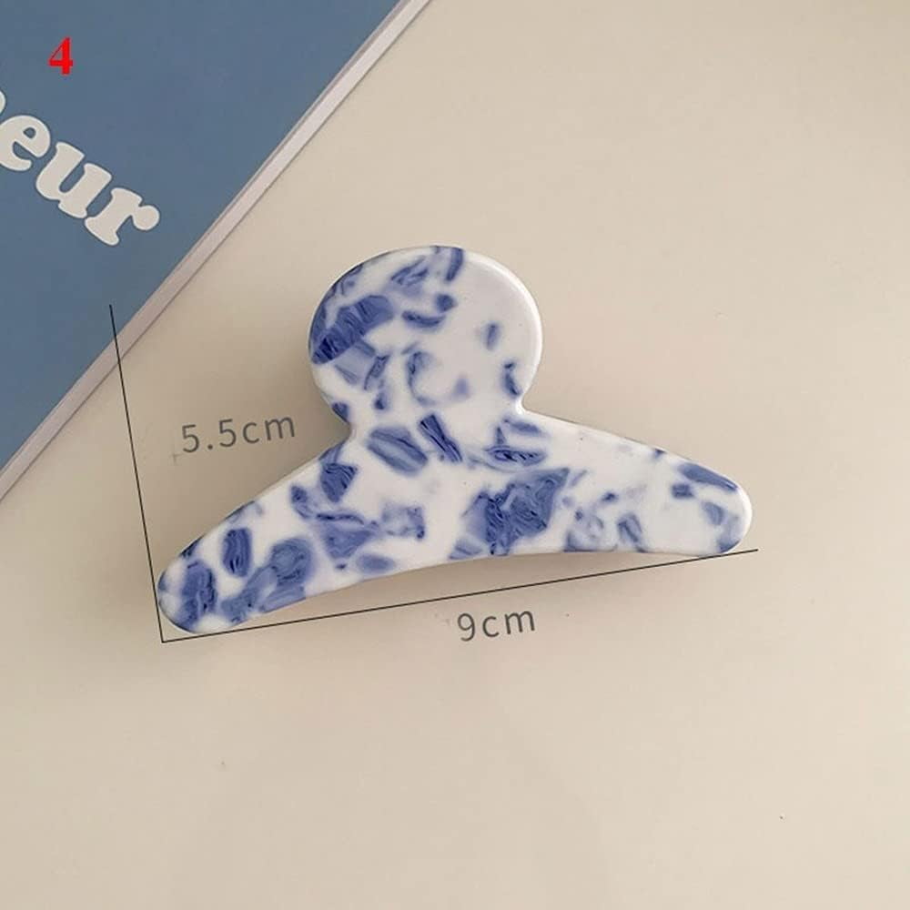 JONJUMP Chinese Style Blue and White Porcelain Woman Hair Claw Retro Acetate Grab Clips Shark Clip Girl Hairpin Crab Hair Clip
