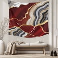 thumbnail image 5 of Red Marble Tapestry for Bedroom Wall Hanging Tapestry, Grey Gold Texture Vintage Farmhouse Art Ceiling Backdrop Tapestries Poster Blanket Wall Decor for Teens Room Living Room Dorm 59" x 79", 5 of 8