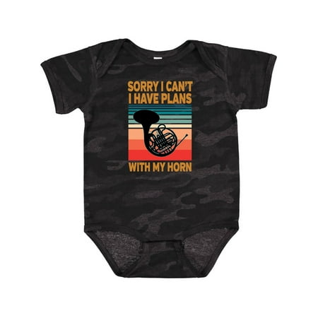 

Inktastic French Horn Music I Have Plans With My Horn Gift Baby Boy or Baby Girl Bodysuit