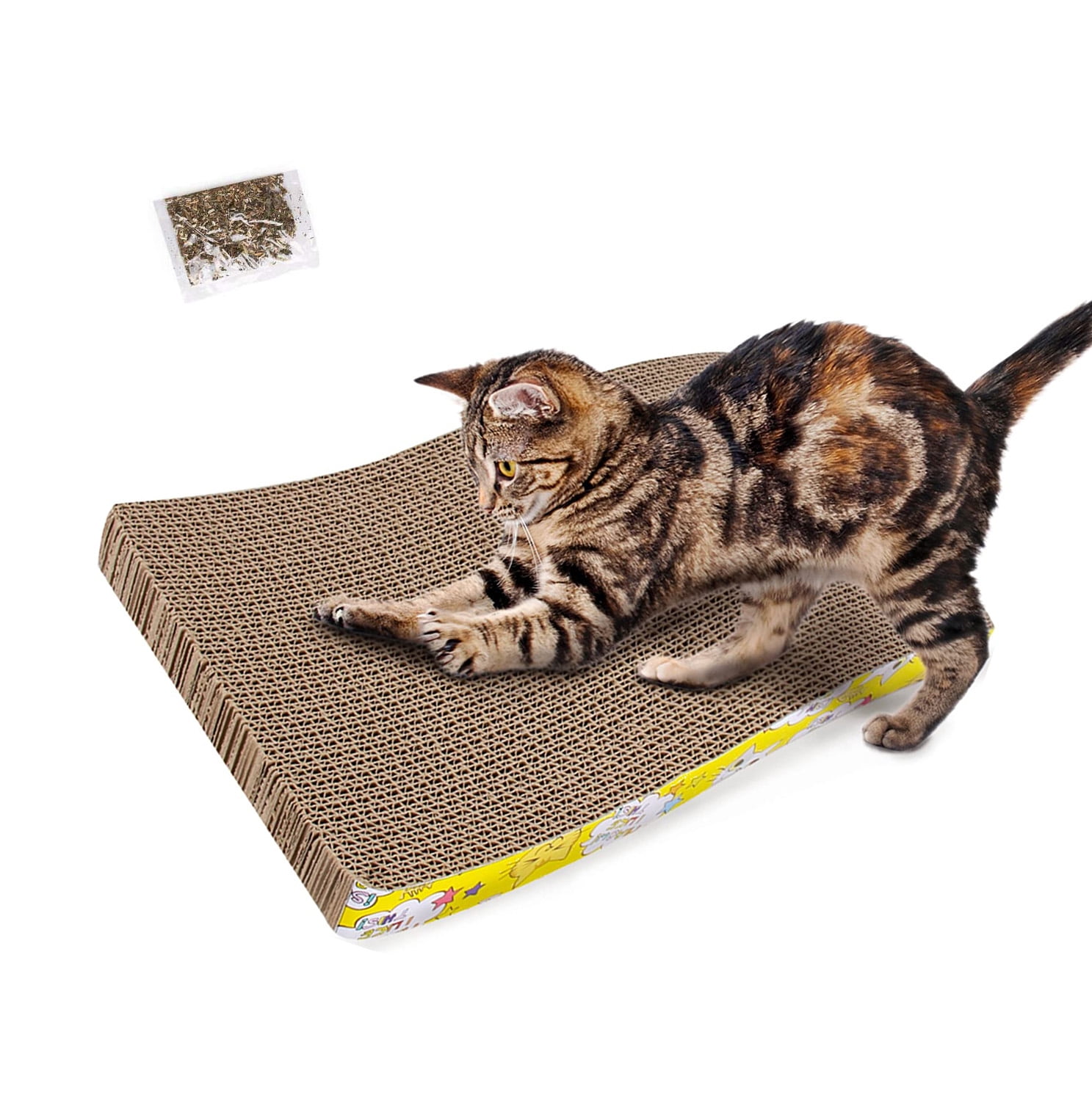 CAT Cat Scratching Board Cardboard Kitty Scratch Pad Scratcher Lounger Bed 