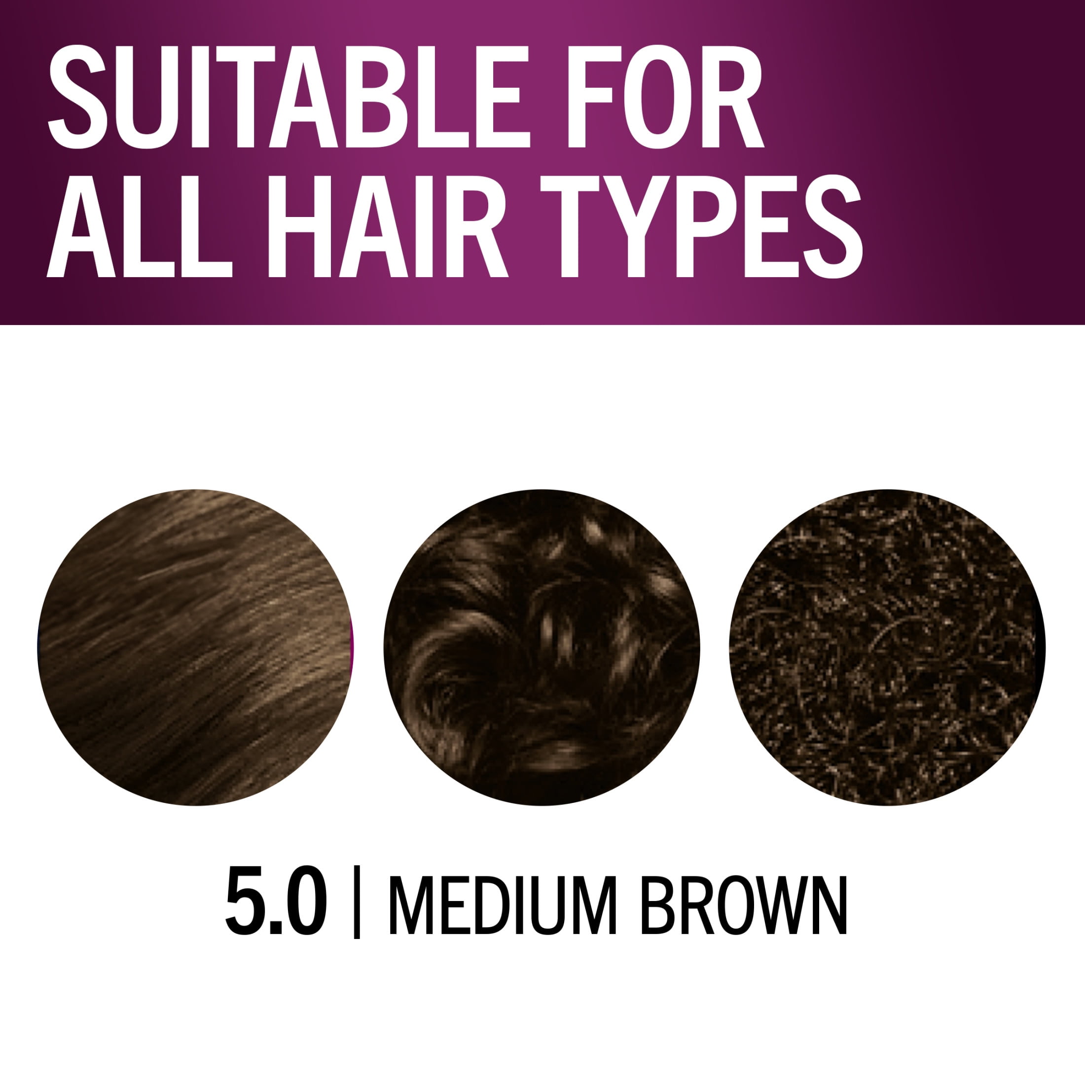 Schwarzkopf Keratin Hair Dye 5.0 Medium Brown, Permanent Hair Color, 1 Use