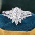 thumbnail image 2 of Silvago Jewel 14K White Gold Over Rings - 1.9 Ct Oval Cut Wedding Rings - Engagement Wedding Prong Setting Rings for Women's - Causal Daily Wear Rings for Women's - Forever Diamond Rings for Her, 2 of 9