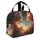 thumbnail image 2 of Easygdp Red And Gray Flame Fox Bolsa Térmica Premium - Tela Oxford Impermeable, Gran Capacidad, Bolsillo Frontal, Unisex para Trabajo, Escuela, Actividades al Aire Libre y Picnics, 2 of 8