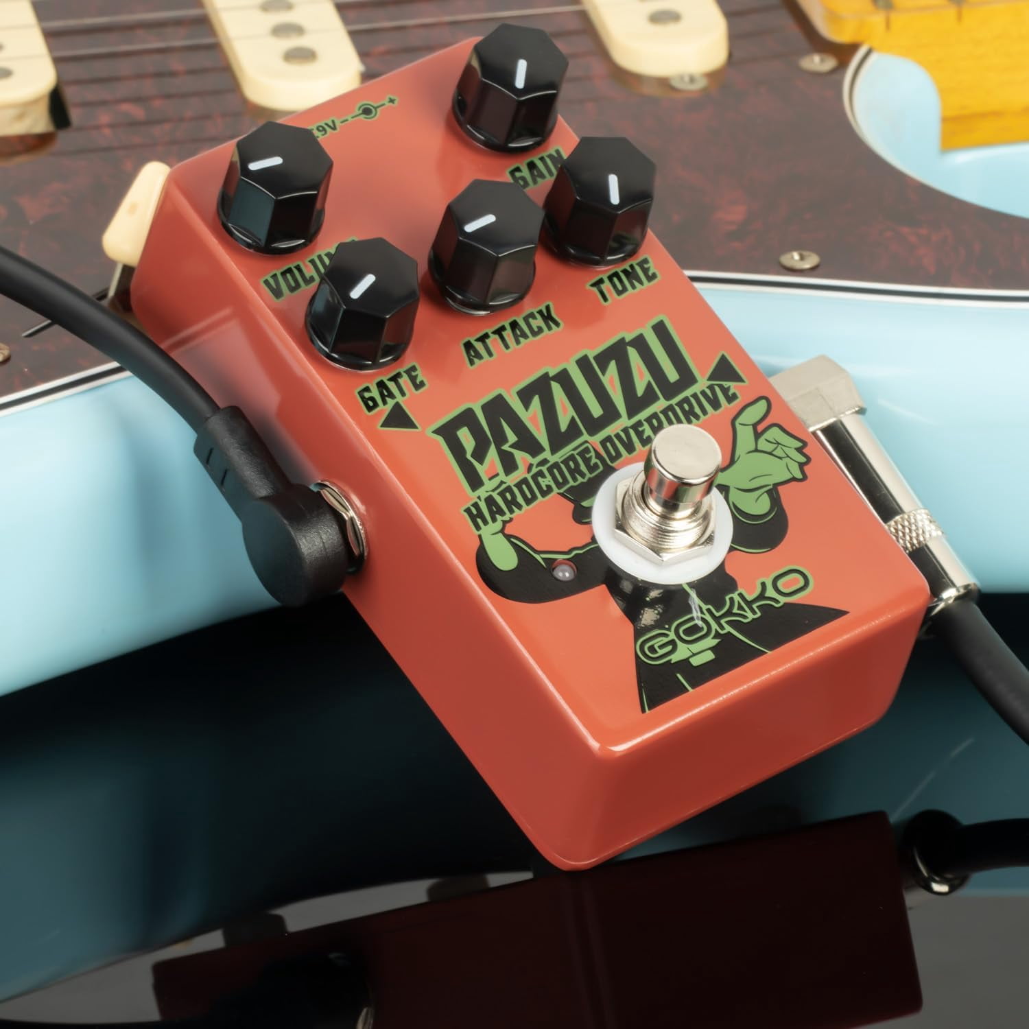 GOKKO PAZUZU OVERDRIVE GK-62 - Multi-Tone Overdrive Pedal with Noise Gate, 6 Classic Overdrive Modes, Adjustable Attack & Tone Controls - Perfect for Guitarists Seeking Versatile Overdrive Tones