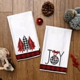 thumbnail image 4 of SM-XLHN Christmas Kitchen Towels Set of 2,Black Buffalo Plaid Xmas Tree Dish Towels 18x26 Inch Drying Dishcloth,Farmhouse Home Decoration AD008, 4 of 6