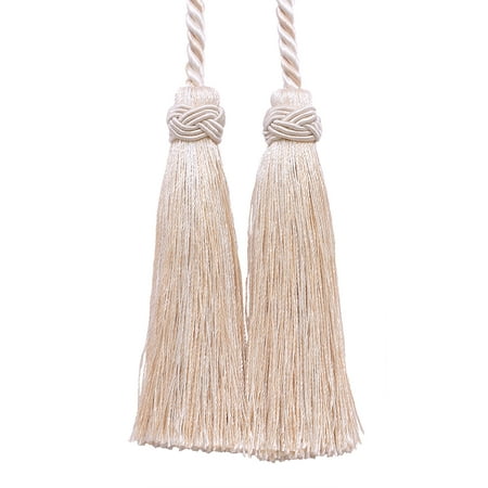 Seashell Four Light - Double Tassel / Ivory, Sand / Tassel Tie with 4 inch Tassels, 26