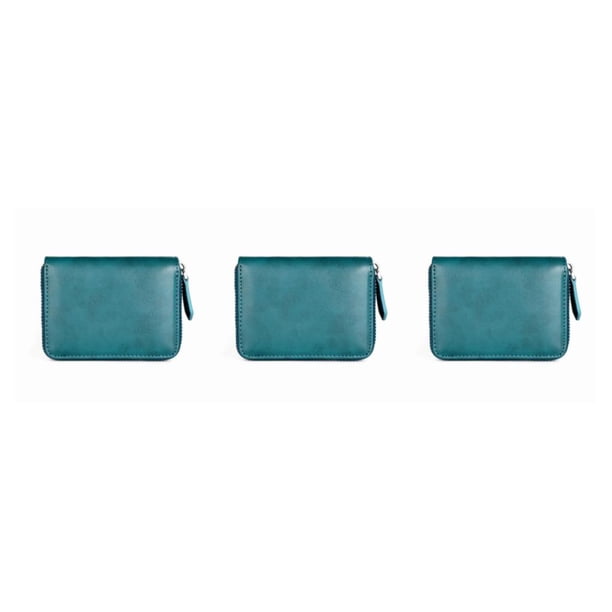 Monedero Qarigey para hombre corto billetera de bolsillo con cremallera piel de vaca bloqueo Rfid gran capacidad