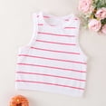thumbnail image 2 of Bxsruta Women's Ribbed Striped Crop Tank Top Sleeveless Crew Neck Casual Workout Top, 2 of 8