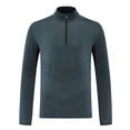 thumbnail image 1 of Dagugfen Hauts pour Hommes Fermeture Éclair Col en V Manches Longues Imprimé Filet Serré Léger Gym Mode, 1 of 8