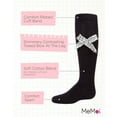 thumbnail image 3 of MeMoi Tidy Little Bow Cotton Blend Knee Socks - Girls - Female, 10, Black, 3 of 7