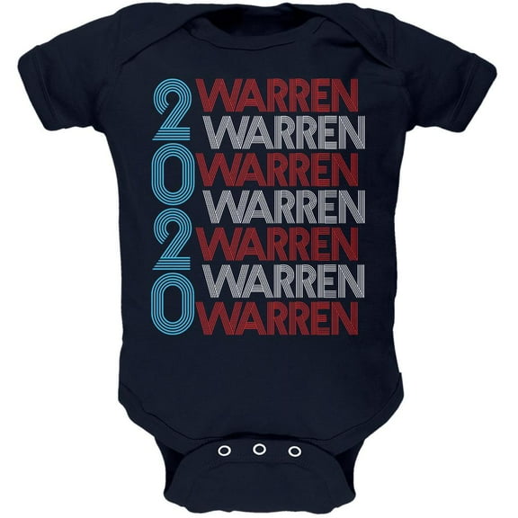 Election 2020 Elizabeth Warren President Vintage Style Soft Baby One Piece Navy 9-12 M