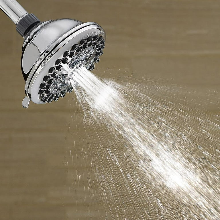 9-Spray 4.5 in. Single Wall Mount Low Flow Handheld Rain Shower Head in Chrome 9-Spray 4.5 in. Single Wall Mount Low Flow Handheld Rain Shower Head in Chrome