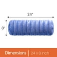 thumbnail image 5 of Cheer Collection Faux Fur Bolster Pillow, Black, 5 of 5