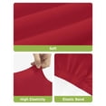 thumbnail image 4 of Pure Red Bar Stool Covers Set of 4, Simple Solid Color Stretch Washable Bar Chair Covers with Backs, Removable Pub Counter Height Chair Cover for Kitchen Dining Room Cafe, 4 of 7