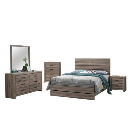 Pemberly Row 4-piece Eastern King Storage Wood Bedroom Set in Coastal White