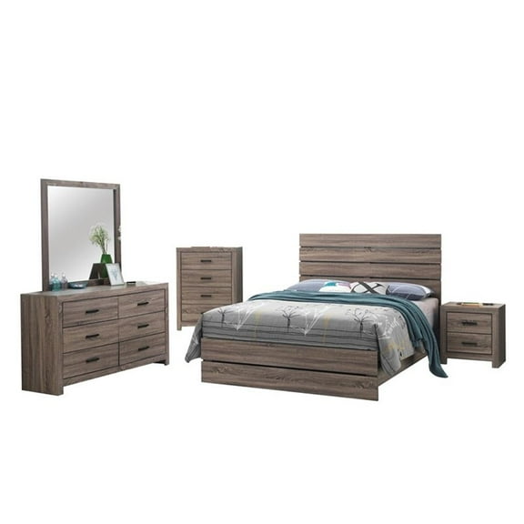 Pemberly Row 4-piece Eastern King Storage Wood Bedroom Set in Coastal White