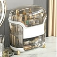 thumbnail image 2 of Makeup Storage Organizer Large Capacity Cosmetics Display Case with Transparent Dust Cover for Bedroom Dresser Bathroom Countertop, 2 of 10