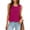 Hot Pink, variant on Womens Sleeveless Tank Top Loose Fit Pleated V-Neck Blouse, Soft Stretchy Fabric Casual Work Top for Women, Emerald Green,Size S