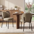 thumbnail image 3 of EOP Upholstered Dining Chairs Set of 2, Mid-Century Modern Dining Room Chairs with Curved Backrest and Metal Legs, Chair Kitchen for Dining Room, Camel, 3 of 11