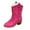 Hot Pink, variant on Woman Boots Women's Mid Calf Boot,Round Toe Low Heel Comfort Slouchy Bootie with Side Zipper White,Size 9
