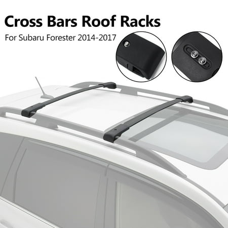 - NEW For 2014 - 2017 Subaru Forester Genuine OEM Areo Metal Cross Bars Roof Racks Luggage Carrier Baggage Rack E361SSG000