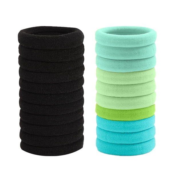 Lazos para el cabello sin costuras Soportes de cola de caballo de alta elasticidad Bandas para el cabello para mujeres Niñas Adolescentes Niños Accesorios trenzados gruesos Sin daños Elástico Regalo