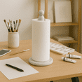thumbnail image 3 of Creative Home White Marble Storage Paper Towel Holder, 5.5" x 5.5" x 12.5", 3 of 13