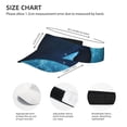 thumbnail image 2 of KLL Sport Sun Visor Hats Ball Caps Empty Top Baseball Sun Cap for Men Women-Ice Blue Ocean Cute Dolphin, 2 of 6