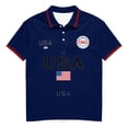 thumbnail image 4 of Dwelliawo Men's 250th Anniversary Usa Polo Shirt 1776-2026 Casual Patriotic Polo Shirt American Flag Patriotic Shirts Short Sleeve Tee Dark Blue XL, 4 of 4