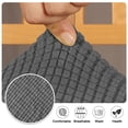 thumbnail image 5 of Funda de cojín de silla de jacquard de spandex, funda de cojín tapizada para comedor, funda de asiento de silla sólida sin respaldo, protector de muebles, 5 of 5