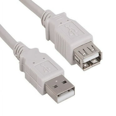SANOXY Cables and Adapters; 1ft USB 2.0 A Male to A Female Extension Cable, Ash White