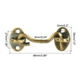 thumbnail image 2 of Uxcell 3 Inch Hook Eye Latch, 2 Pack Carbon Steel Privacy Hook and Eye Latch Gate Latch Lock, Bronze, 2 of 5