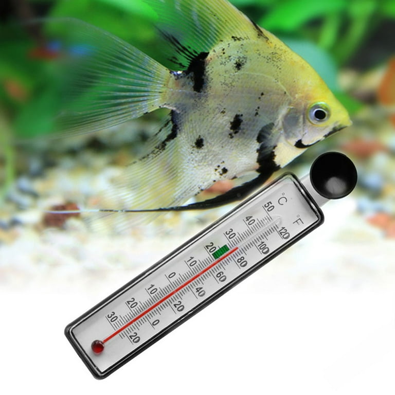 Glass Aquarium Thermometer with Suction for Fish Tank