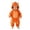 Orange1, variant on Luvior Toddler Halloween Pumpkin Ghost Baby Romper Outfit | Baby Halloween Pumpkin Ghost Bats Zip Up Hoodie One Piece Romper Plush Long Sleeve Jumpsuit Fall Winter Clothes