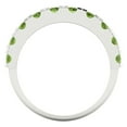 thumbnail image 5 of 1 ct Brilliant Round Cut Natural Peridot 18K White Gold Stackable Band SZ 10.25, 5 of 6