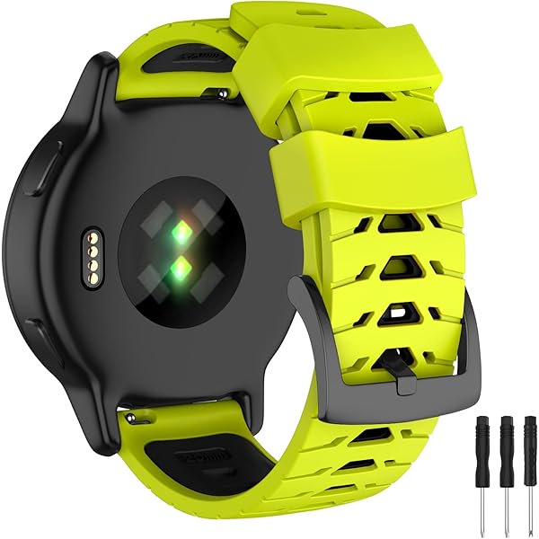 wonima11 Watch Band for Garmin Forerunner 245/Forerunner 645/Forerunner 55/Vivoactive 3/Vivoactive 5/Venu SQ/Venu 2 Plus, 20mm Quick Release Silicone Replacement Band