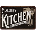 thumbnail image 1 of Meredith's Kitchen Sign Metal Wall Decor Gift 8x12 108120019437, 1 of 1